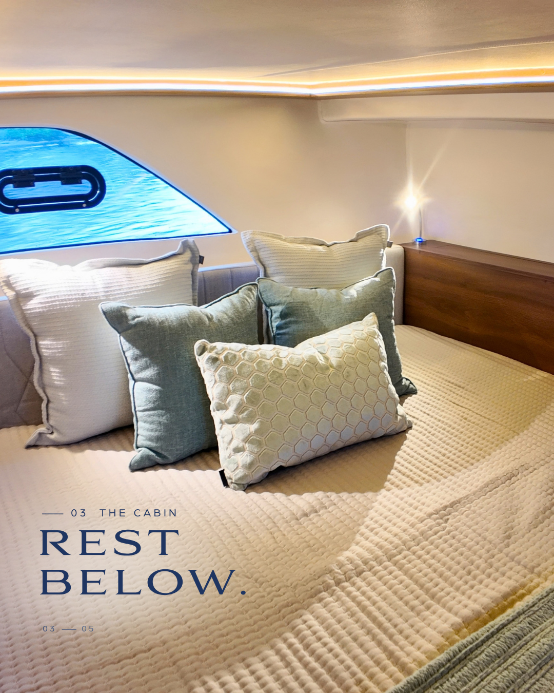 Carousel card 3 of 5 — The cabin — Rest below.